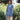 Zadie Japanese denim boyfriend shirt with detachable belt tied at waist, light wash by Saywood