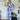 Organic Cotton Pyjama Shirt in Blue Things