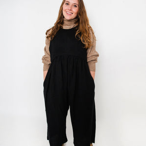 Linen Jumpsuit | Black | Journy 