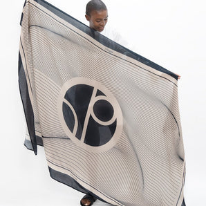 Biarritz BIQ - Sarong - Mix Sand & Oyster Black