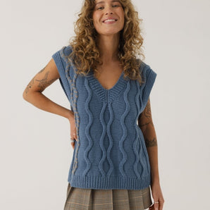 Blaivi Vasara: Baltic Blue Merino Wool Vest