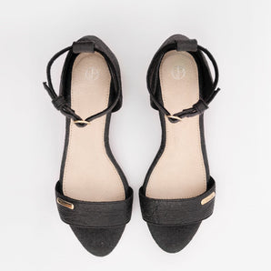 Chicago  - Ankle Strap Heels - Charcoal