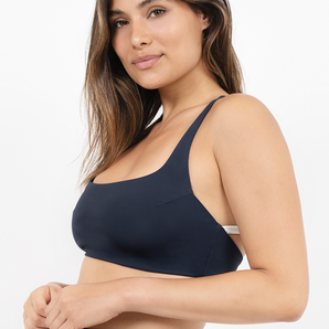 Crete  - Cross Back Bikini Top - Pebble