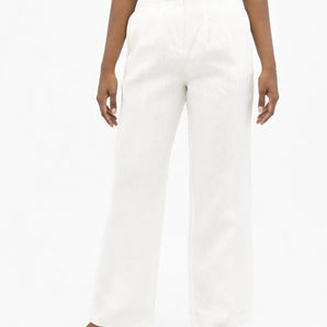 French Riviera  - Wide Leg Pants - Porcelain