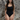 Girl's One-Piece Black Swimsuit – Tie Back