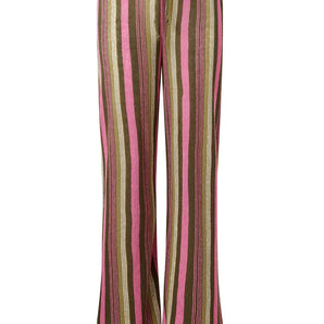 TALITH - Linen Knit Trouser - Stripe
