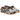 Herring Cordelia ladies rubber-soled deck shoes in white and brown pony
