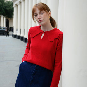 THE JAKOB HEIRLOOM JUMPER: Red