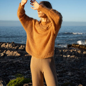 Jūra: Nutmeg Silk & Mohair Sweater
