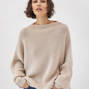 Laumės: Beige Merino Wool Sweater