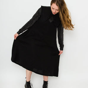 Linen Lucy Dress | Black Linen | Journy