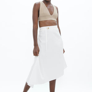 Mallorca  - Asymmetric Skirt - White Dove