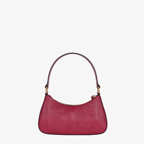 recycled genuine leather mini shoulder bag cherry red lizard #color_cherry-red-lizard