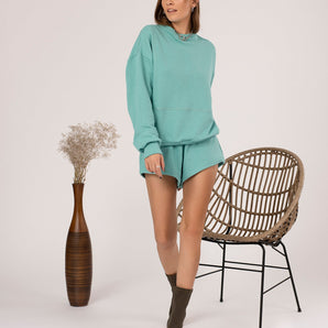 French terry mint green sweatshirt - Custom Made -  Bastet Noir