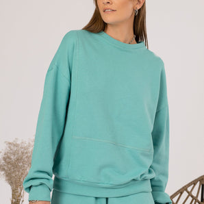 French terry mint green sweatshirt - Custom Made -  Bastet Noir