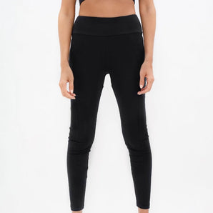 Munich  - High Waisted Leggings - Black Sand