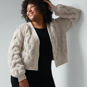 Nemunas: Silver Grey Merino Wool Cardigan