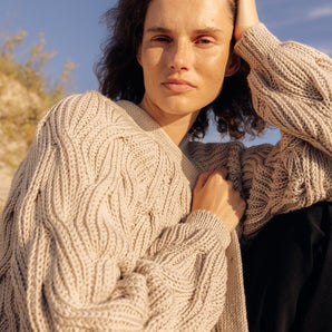 Nemunas: Silver Grey Merino Wool Cardigan