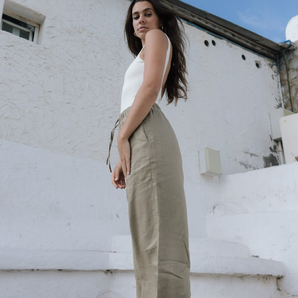 sustainability, sustainable style, ethical summer dresses, sustainably sourced clothing, commense clothing sustainability, zara sustainability, affordable faitrade clothing, h&m conscious collection, organic linen collection, zero waste clothing, ethical fashion uk, olive green linen trousers