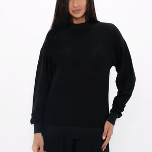 Philly  - Cosy Sweater - Black Sand