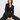 Sustainable Black satin woman suit - Custom Made - Bastet Noir