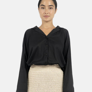 Siena Batwing Sleeve Shirt-Black