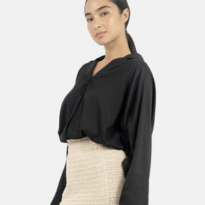 Siena Batwing Sleeve Shirt-Black