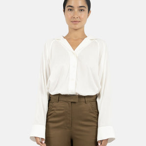 Siena Batwing Sleeve Shirt-Creme