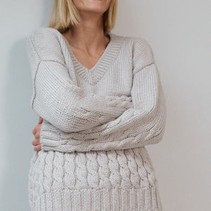 Slėniai: Silver Grey Merino Wool Sweater