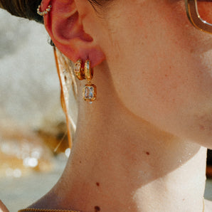 small gold huggie hoops