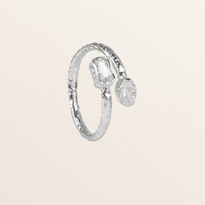 sterling silver ring, stacking ring, white