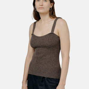 Ulaanbaatar Strap Top Brown