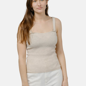 Ulaanbaatar Strap Top Off White