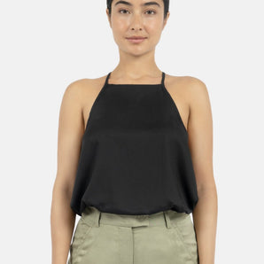 Vancouver Slip Top-BLACK