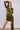 Made to measure Olive Satin Mini Dress - BastetNoir