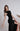 Black Off Shoulder Bridesmaid Midi Dress - Custom Made - Bastet Noir