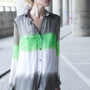 Georgette sundress casual shirt dress - Tailor Made - Bastet Noir